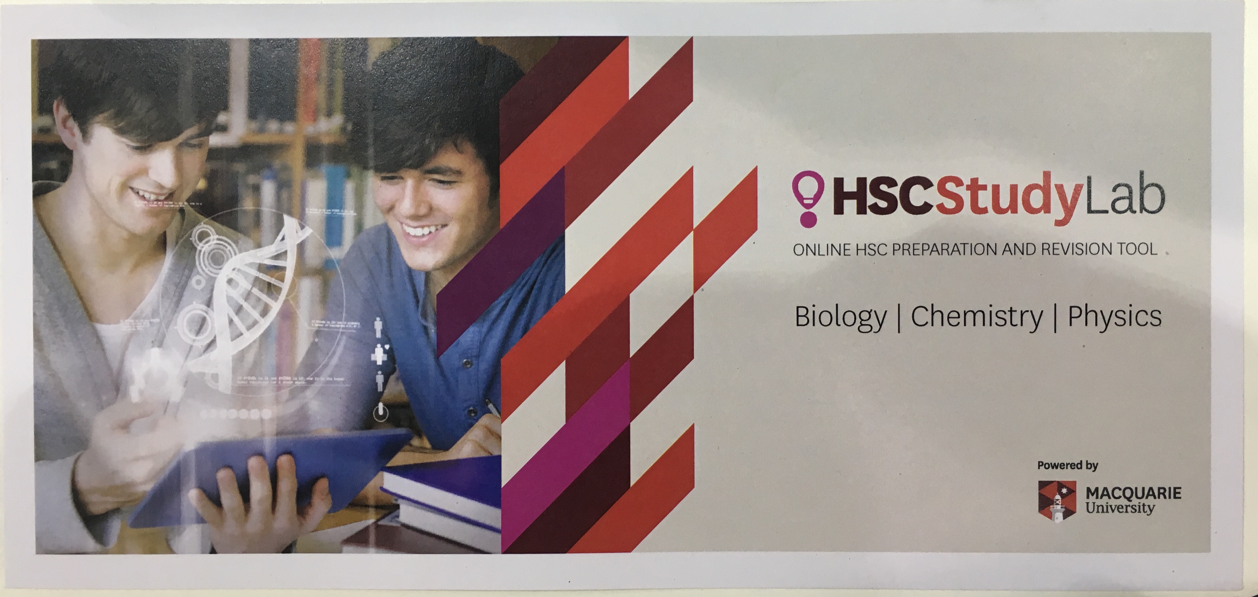 A look at some of the marketing material promoting HSCStudyLab.