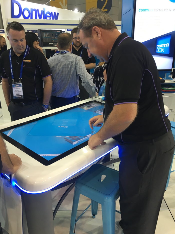 I called these Commbox products 'computer tables' but Terry Thorn from reseller Kookaburra corrected me: they are called Interactive Collaborative Workstations!
