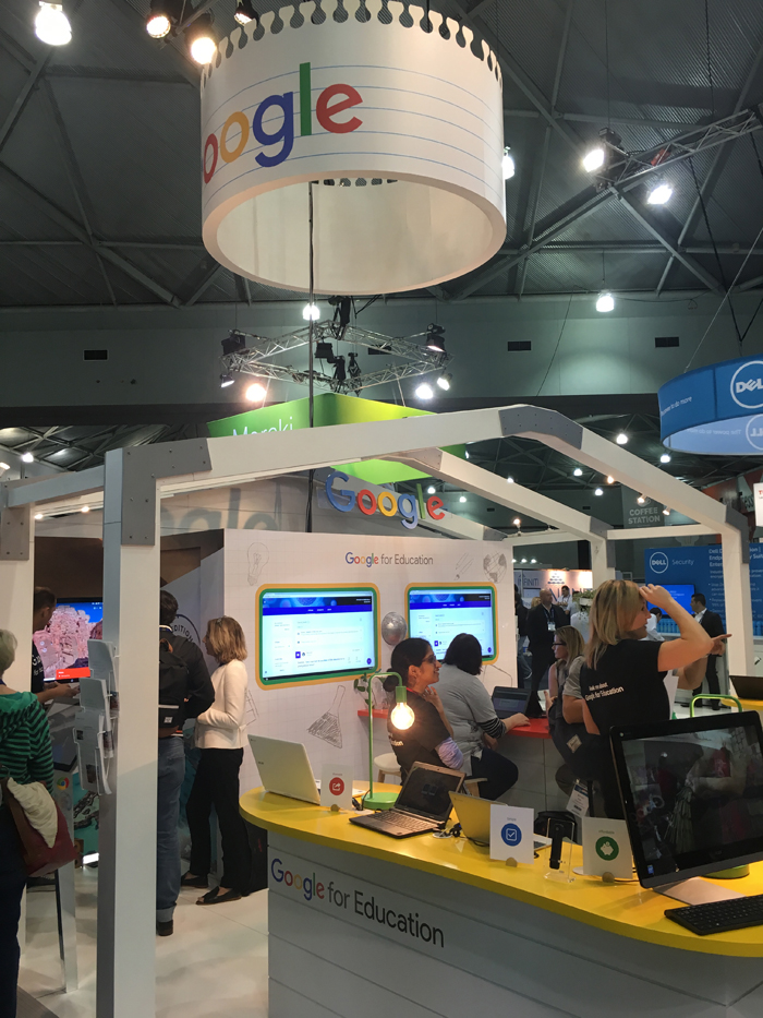 Google is one of the flagship exhibitors and keynote speakers. The internet giant is promoting its hardware and software tools as end-to-end education enablers.