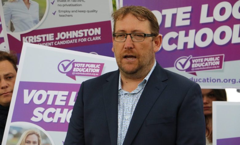 AEU Tas branch president David Genford said “it's so frustrating that we are putting forward solutions ... and the government is prioritising its short-term political interests.” Picture: Newswire.