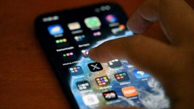 This photo illustration shows the social media platform X (former Twitter) app on a smartphone. A panel of teachers discussed the upcoming Australian social media ban at Edutech on June 12, 2025. Picture: Mauro Pimentel