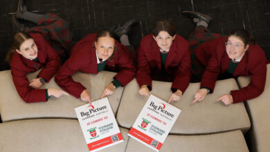 Clonard College students Ella Matthewson, Lila Wolfe, Olive Patterson and Sophie Walsh are excited for Big Picture Learning coming to the school in 2026. Picture: Alison Wynd