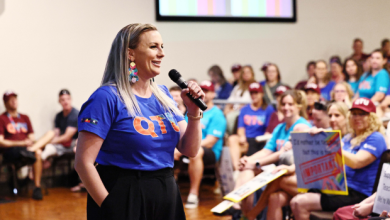 Hundreds of public school teachers and principals from across Cairns attended a strike meeting organised by the Queensland Teachers Union at Brothers Leagues Club on Wednesday. Picture: Brendan Radke