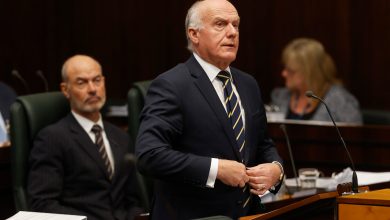 Treasurer Eric Abetz said a bigger pay rise could lead to job losses. Picture: Nikki Davis-Jones