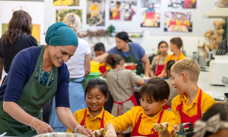 The Stephanie Alexander Kitchen Garden Program in a school. Picture: SAKGF.
