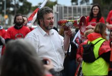 AEU Victorian branch president Justin Mullaly. Picture: Josie Hayden.