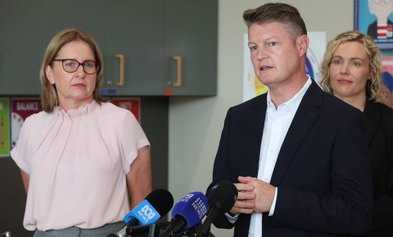 Victorian Premier Jacinta Allan and Education Minister Ben Carroll. Picture: Alison Wynd.