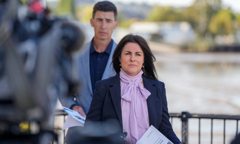 Education Minister Jo Palmer with Tasmanian Principals Association president Mat Grining. Picture: Supplied.