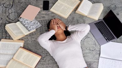 A stressed student studies for NAPLAN. Picture: iStock/PeopleImages.